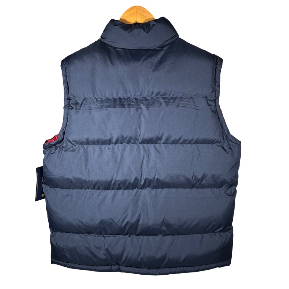 NWT US Polo Assn Mens Puffer Vest Navy Blue Red Logo Quilted Full Zip - Picture 2 of 9